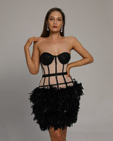 Sanai Mini Dress-Black