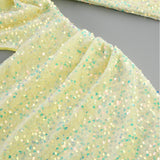 Joanna Sequin Maxi Dress-Yellow