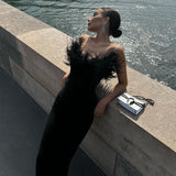 Isabella maxi strapless dress