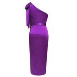 Alina Midi Dress-Purple