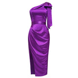 Alina Midi Dress-Purple
