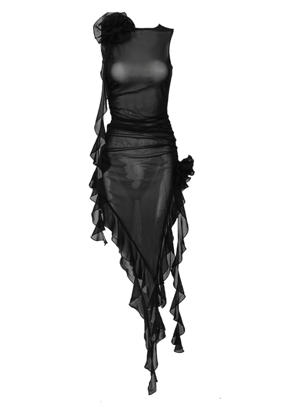 Haia Black Midi Dress