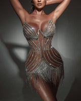 Miriam Mini Dress - Silver