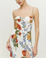Selina Midi Dress-Multicolored
