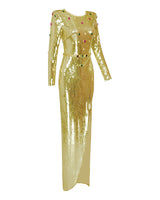 Carley Maxi Dress-Gold