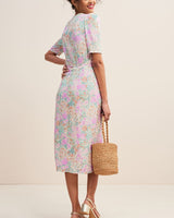 Brynlee MIDI DRESS-Multicolored
