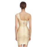 Lika Metallic Mini Bandage Dress