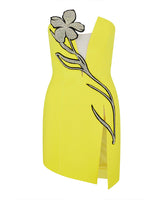 Yasmin Mini Dress-Yellow