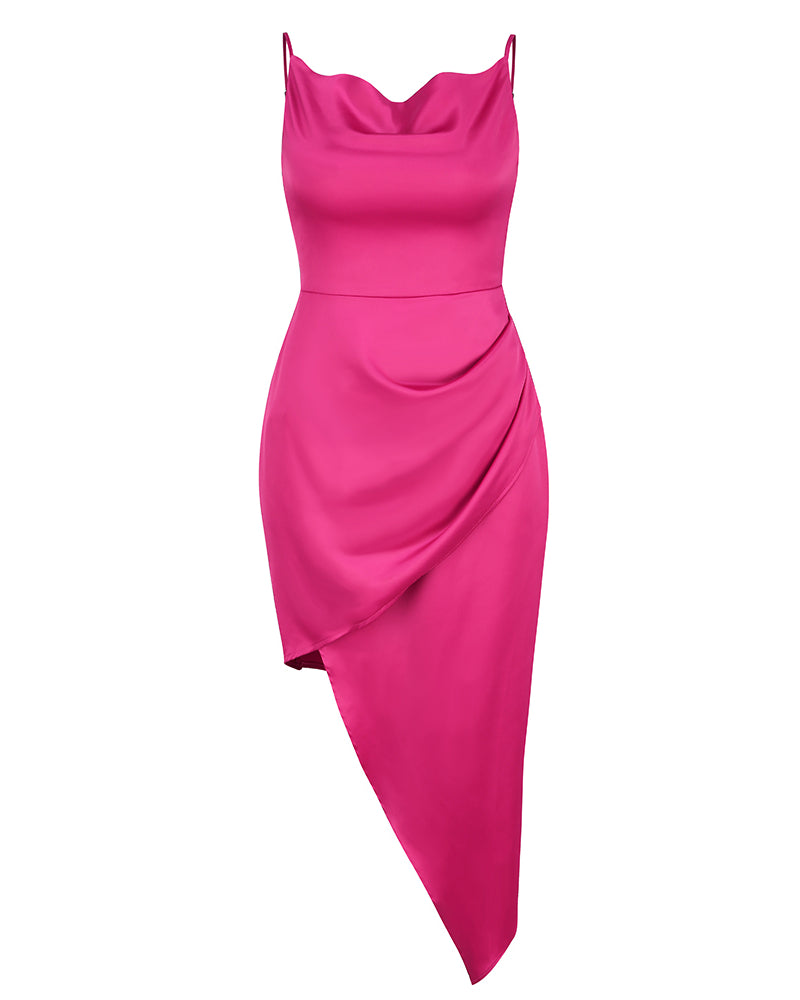 Tianna Midi Dress-Pink