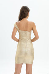 Lika Metallic Mini Bandage Dress