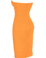 Beatrice Midi Dress-Orange