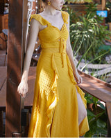 Gemma Midi Dress-Yellow