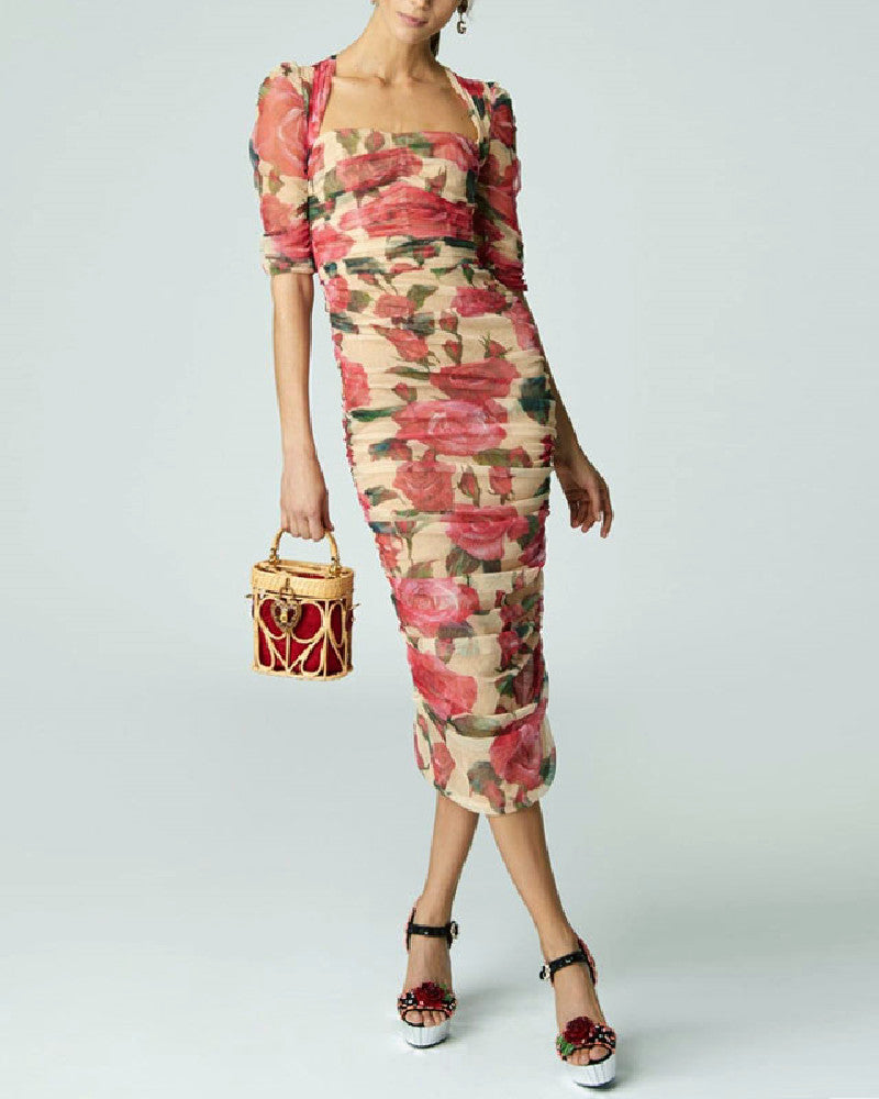 knee length dresses for ladies Shelby modest midi dress-final sale – JanieLanie