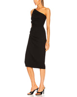 Lina Midi Dress-Black