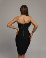Cecilia Mini Dress-Black