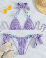 Macie Bikini Two Piece Set-Purple