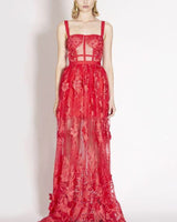 Elizabeth Maxi Dress-Red