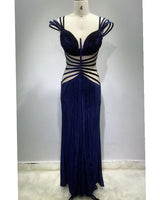 Autumn Maxi Dress-Blue