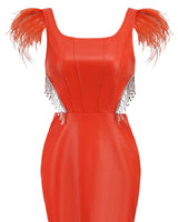 Danna Mini Dress-Orange