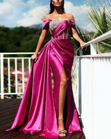 Helen Maxi Dress-Rose Red