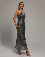 Averie Maxi Dress-Silver Grey