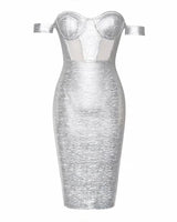 Emily Mini Dress-Silver
