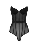 Karma Bodysuit Top - Black