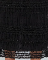 Dotted mesh hem detail