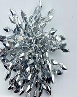 Ember silver firework cluster earrings — cluster close-up