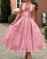 Effie blush midi dress, supplier front view