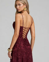 Ruched bust and spaghetti strap detail