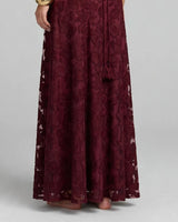 Floral burnout jacquard fabric detail