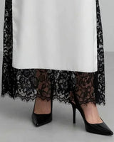 Lace hem detail