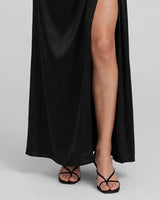 Stretch satin fabric detail