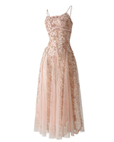 Kaia blush floral applique tulle maxi dress — product front