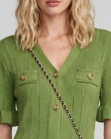 Gold button front detail