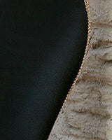 Gold woven waistband detail
