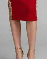 Bandage midi hem detail