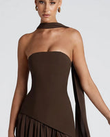 Strapless corset bodice detail