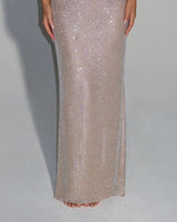 Crystal mesh hem detail
