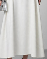 Pleated skirt detail