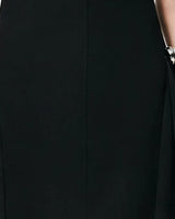 Silver hip clasp detail
