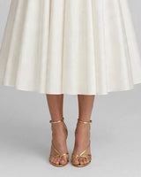 Full satin skirt detail