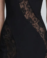 Close-up of fitted bandage bodice