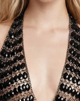 Faceted crystal bead detail