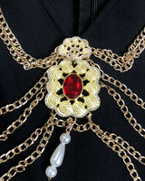Sloane Chain-Detail Plunge Maxi Dress