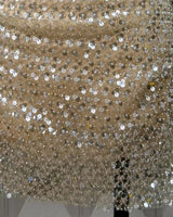 Sequin hem detail