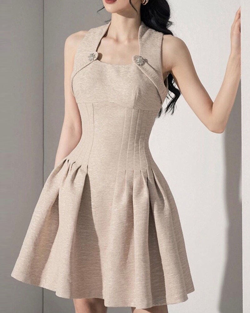 Melina Mini Dress - Apricot