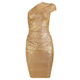 Lika Metallic Mini Bandage Dress