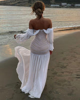 Cloe MIDI DRESS-WHITE